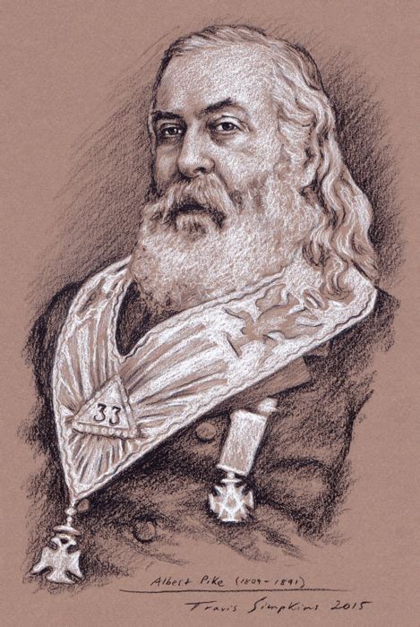 Travis Simpkins: Portrait of Albert Pike, Freemason and Author of "Morals & Dogma". by Travis ...