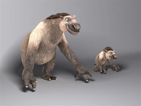 IceAge Village Chalicothere Render by https://www.deviantart.com ...