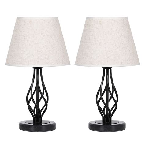 Bedside Table Lamps Set of 2 Vintage Nightstand Lamps for Bedroom,Ideal Gifts - Walmart.com ...