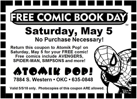 Download Your Free Comic Book Day Coupons Here! – Atomik Pop!