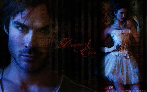 Damon and Elena Wallpaper TVD by CaptainFlyingSparrow on DeviantArt