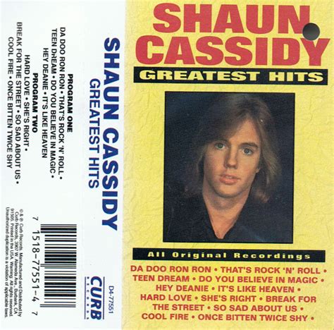 Shaun Cassidy - Greatest Hits (Cassette, Compilation) | Discogs