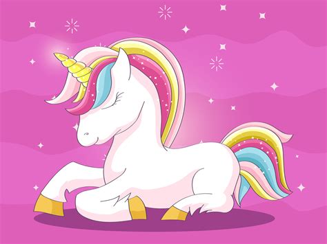 Cute cartoon unicorn character by volcebyyou Studio on Dribbble