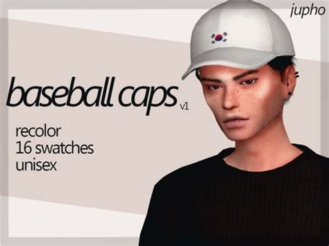 jupho's BASEBALL CAPS - Mesh needed | Sims 4, Sims cc, Sims 4 cas