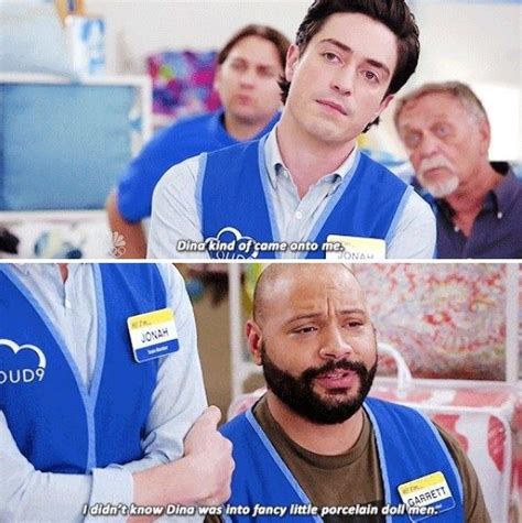 When Garrett made fun of Jonah: | Tv funny, Superstore tv show, Superstore tv