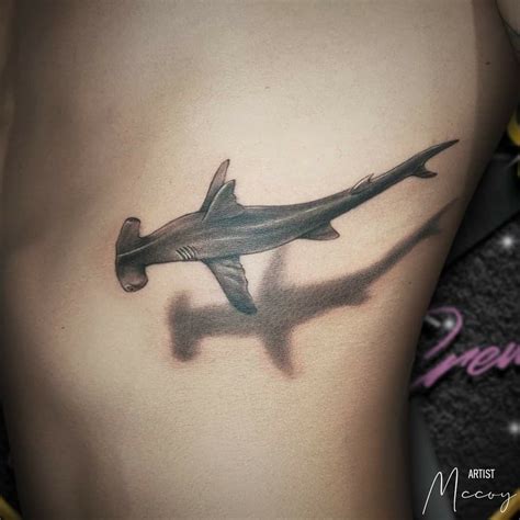 Realistic hammer head shark tattoo | Shark tattoos, Subtle tattoos, Sleeve tattoos