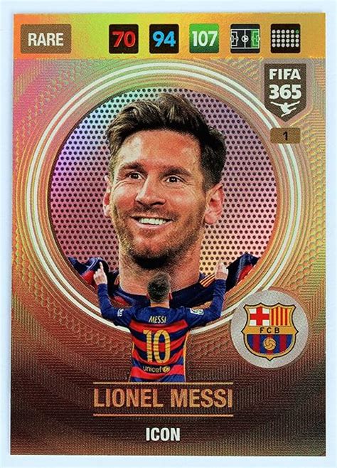 Panini FIFA 365 Adrenalyn XL 2017 Lionel Messi Icon Trading Card ...