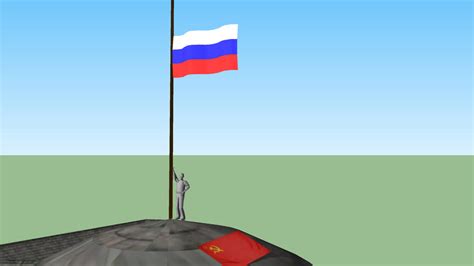 Lowering the flag of the Soviet Union for the last time | 3D Warehouse