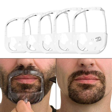 Buy Goatee Shaving Template for Men with 5 Different Sizes, Beard Guide ...