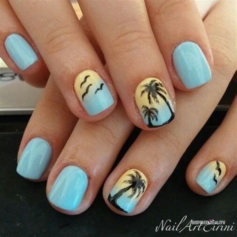 summer nails designs beach Beach Nail Art, Beach Nail Designs, Short ...