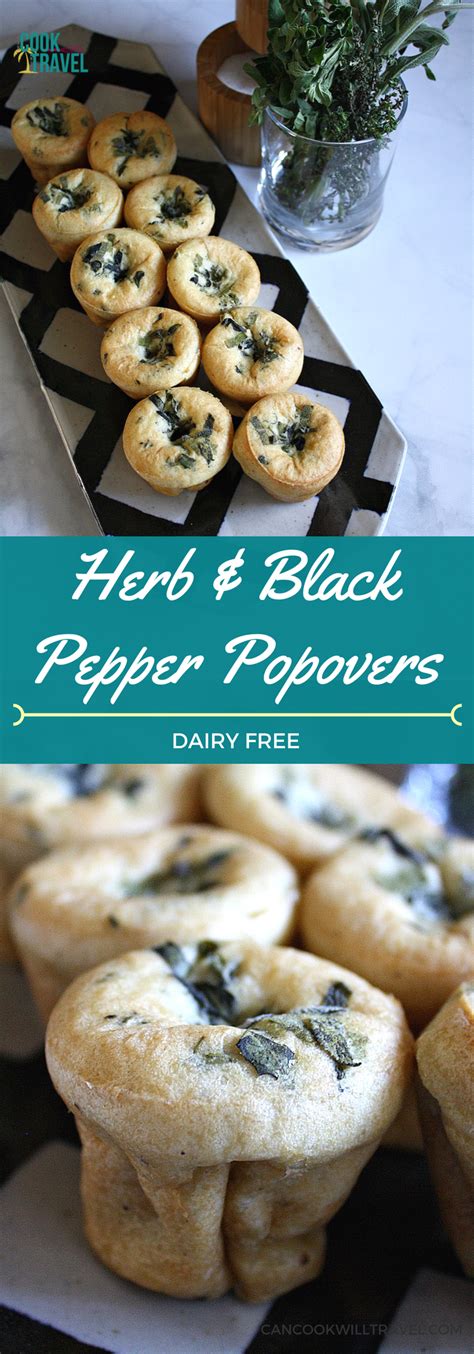 Herb Filled Popovers Are Oh-So-Good! | Snack recipes, Dairy free ...