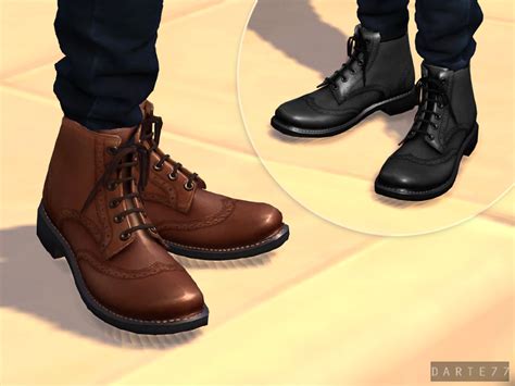 Brogue Boots - Early Access | Sims 4 cc shoes, Sims 4 men clothing, Boots