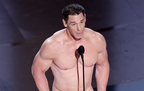 Watch John Cena present at the 2024 Oscars while naked