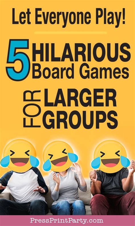 5 Best Board Games for Parties & Large Groups of 10 or more - Press Print Party! | Fun board ...