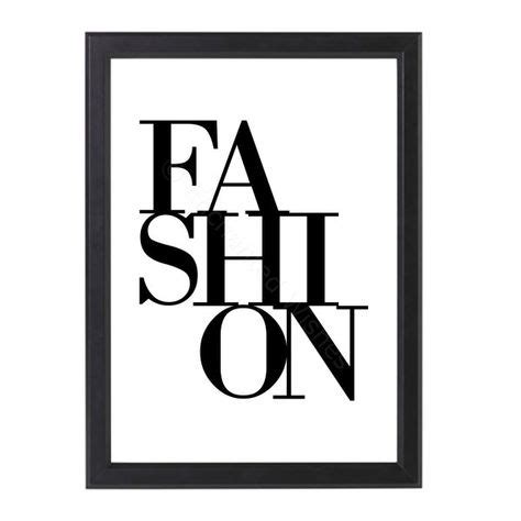 Fashion Letters Print - Fashion Typography Print Poster Monochrome ...