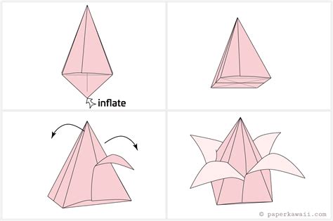 How to Make an Origami Tulip Flower & Stem