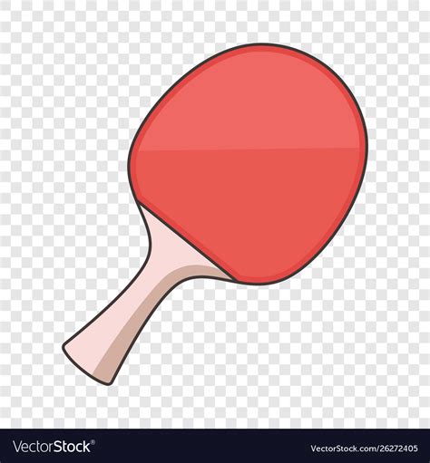 Ping pong paddle icon cartoon style Royalty Free Vector