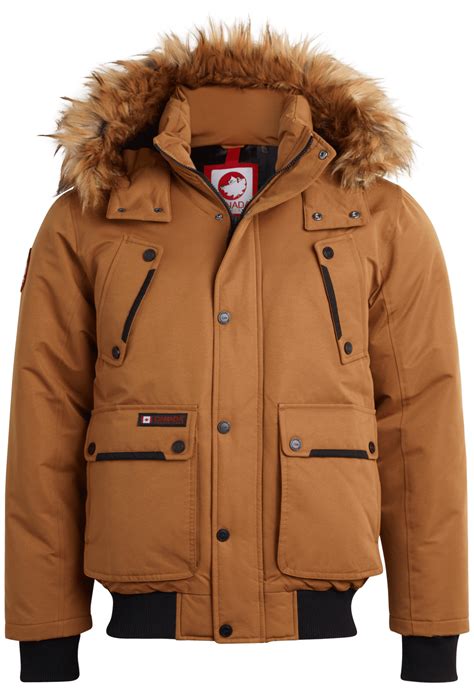 CANADA WEATHER GEAR Mens Winter Coats - Heavyweight Bomber Parka Jacket with Faux Fur Hood ...