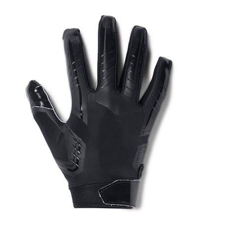 Black football receiver gloves high quality good grip adult football gloves