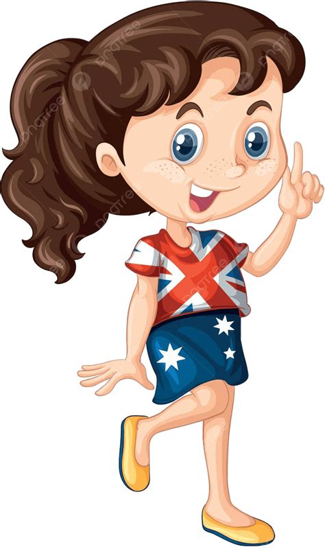 Australian Girl Pointing Finger Art Kids Student Vector, Art, Kids, Student PNG and Vector with ...