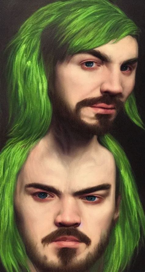 jacksepticeye with dyed green hair renaissance | Stable Diffusion | OpenArt