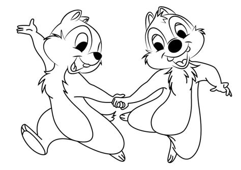 Chip and Dale Coloring Pages - Free Printable Coloring Pages for Kids