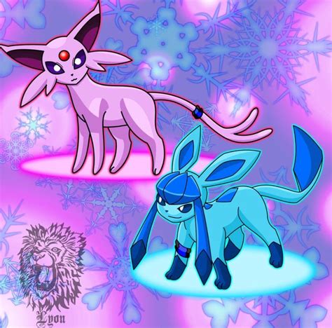 Espeon and Glaceon | Pokemon eeveelutions, Pokemon eevee, Pokemon