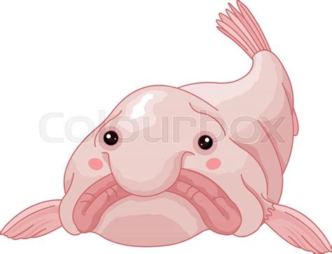 Illustration of cute blob fish | Stock vector | Colourbox