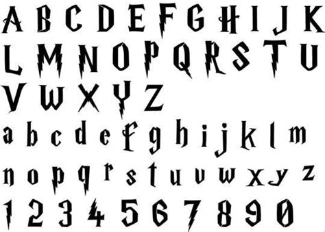 Harry potter alphabetic font | Harry potter font, Harry potter alphabet, Harry potter letter