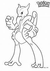 Mega Mewtwo Coloring Page Pages sketch template