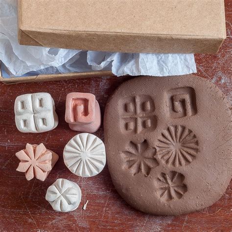 Handmade Clay Stamps for Pottery