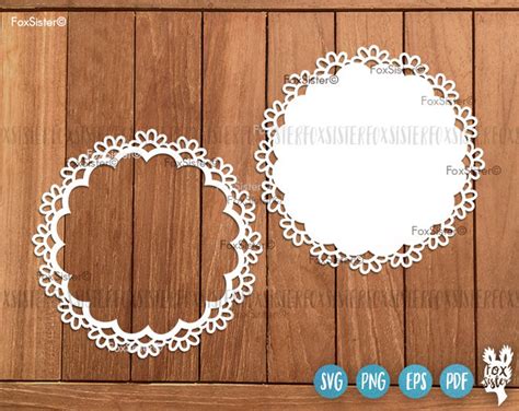 Round Frames Svg Cut File, Monogram Frame Svg, Wreath Svg, Blank Frame Svg, for Cricut ...