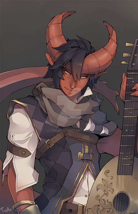 The Tiefling bard by Twai on DeviantArt