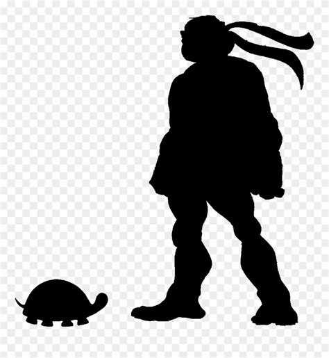 Ninja Turtle Silhouette Clipart Png Ninja Turtle Silhouette - Tmnt Raphael Silhouette ...