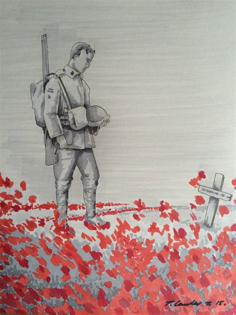 Remembrance Poppy Day pen drawing by billyboyuk on DeviantArt