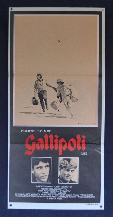 All About Movies - Gallipoli Movie Poster Original Australian Daybill ...