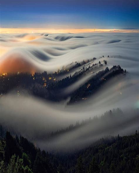 Moonlit fog waves! Mount Tamalpais,SAN Francisco ! 😍 . by @nicholassteinbergphotography | Nature ...