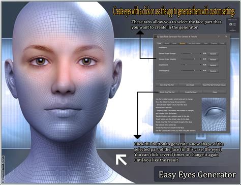 EJ Easy Face Generator For Genesis 8 Female(s) - DAZ 3D Models - 3D CG | Face generator, Promo ...