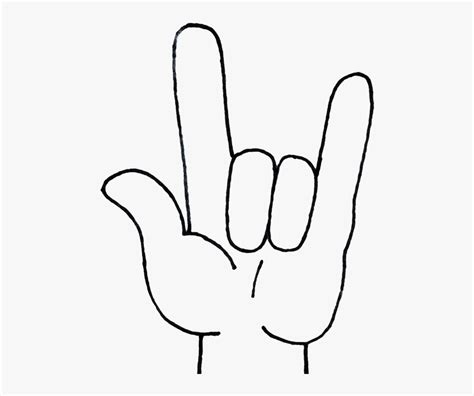 Fist Clipart Cartoon - Rock Fingers Clip Art, HD Png Download - kindpng