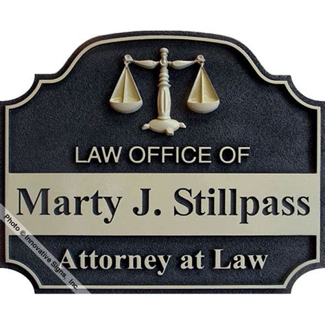 Stillpass Style A10143 Carved HDU Law Office Sign | Office signs, Attorney office decor, Law office
