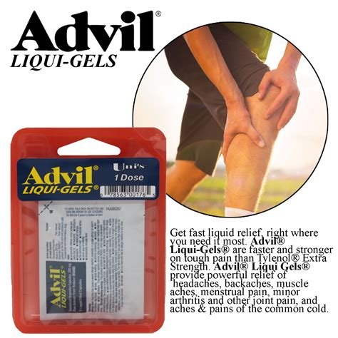 Uni's Advil Liqui-Gels Single Dose 6 Count (2 Capsules) Helps Relieves ...