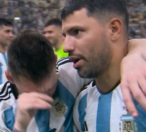 Lionel Messi shares emotional moment with Sergio Aguero after World Cup