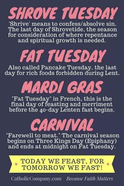 Pin by Bronwyn Myer on Lent in 2024 | What is fat tuesday, Fat tuesday, Shrove tuesday quotes