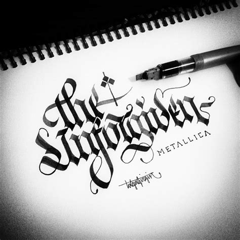 Gothic Calligraphy&Lettering with parallel pens and steel nibs. | Lettering fonts, Lettering ...