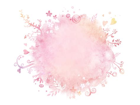 Hand Painted Watercolor Print Pink Circle Background | Logotipo de flor ...