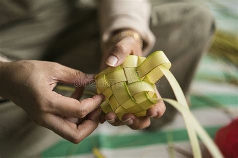 Making the ketupat stock image. Image of cook, culture - 247308161