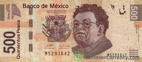 500 Mexican Pesos banknote (Series F) - Exchange yours for cash today