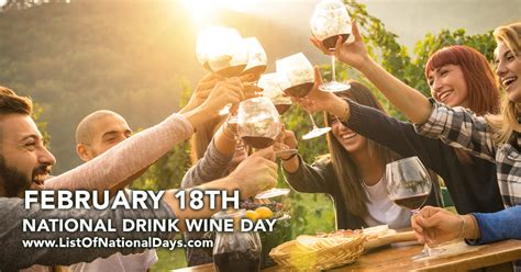 NATIONAL DRINK WINE DAY - List Of National Days