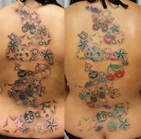 Girly Skull cherry dices TaT by 2Face-Tattoo on DeviantArt