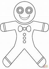 Printable Gingerbread Man Coloring Page sketch template